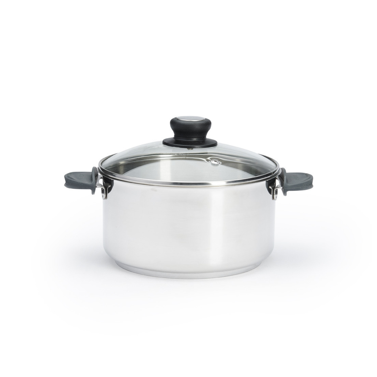 Faitout inox De Buyer avec couvercle en verre et anses amovibles