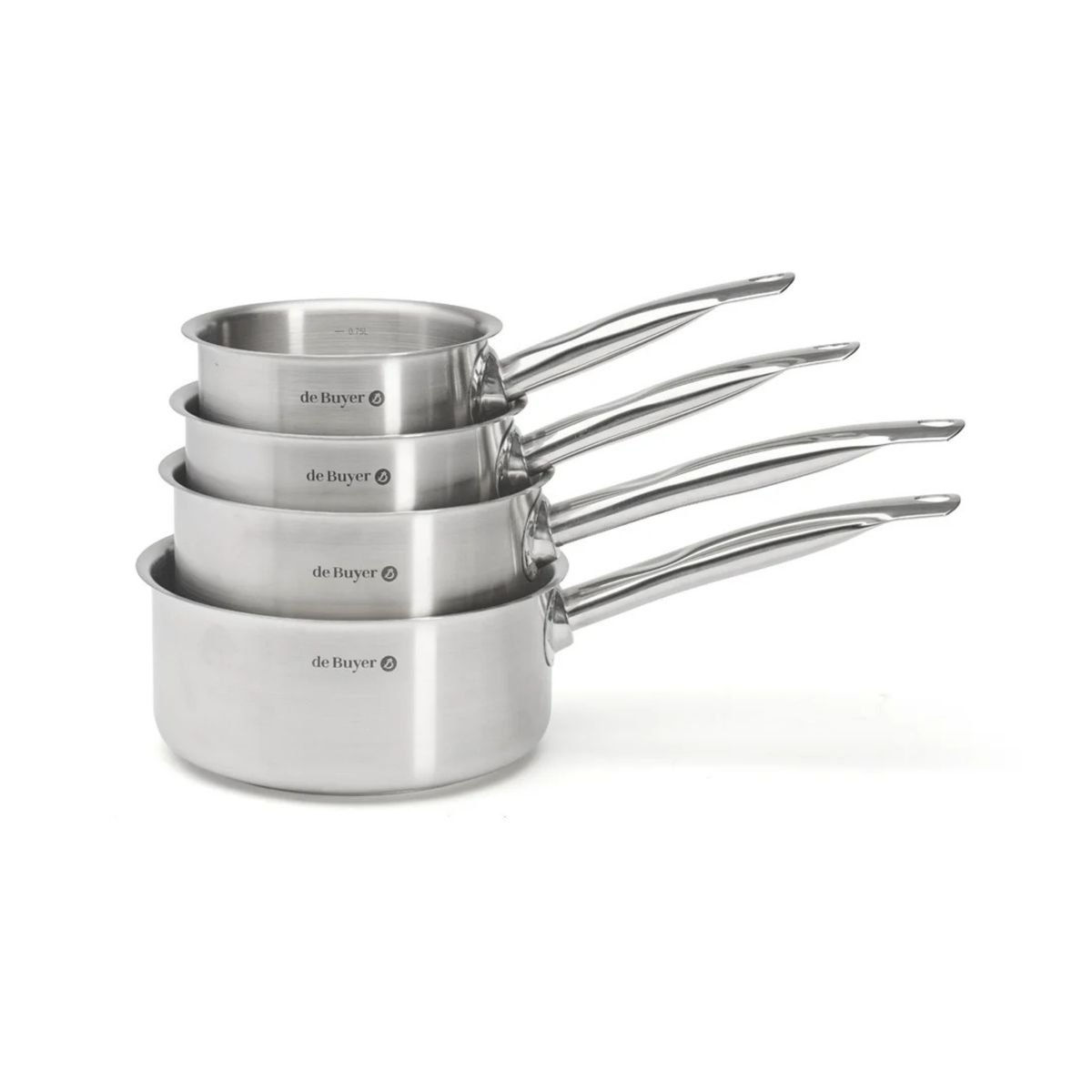 Lot de 4 casseroles en inox De Buyer