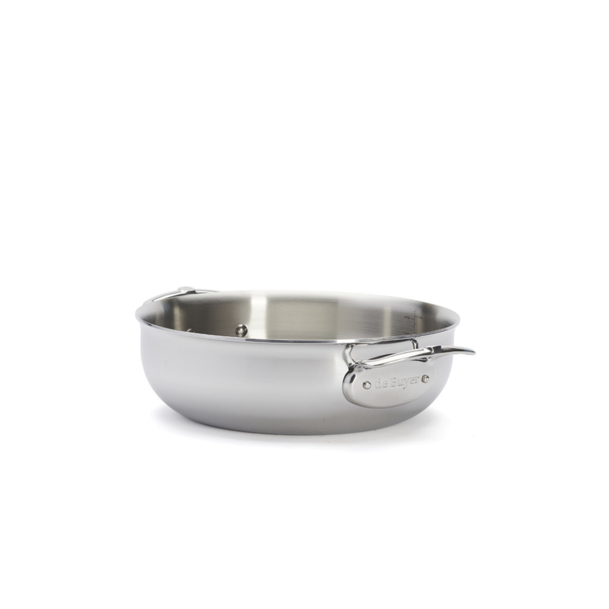 Sauteuse ronde en inox De Buyer avec deux anses