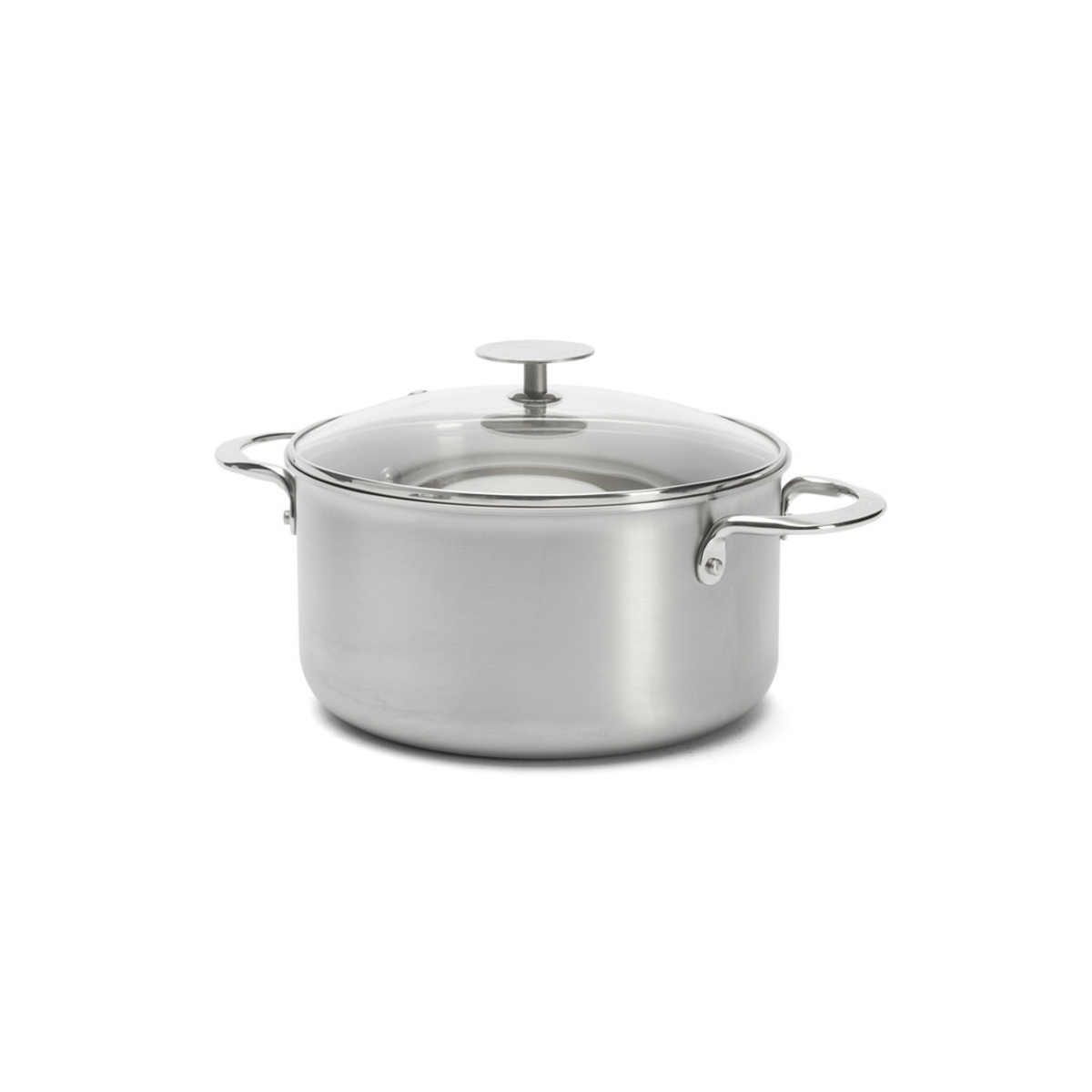 Faitout en inox De Buyer avec couvercle en verre