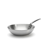 Wok en inox De Buyer avec poignée rivetée