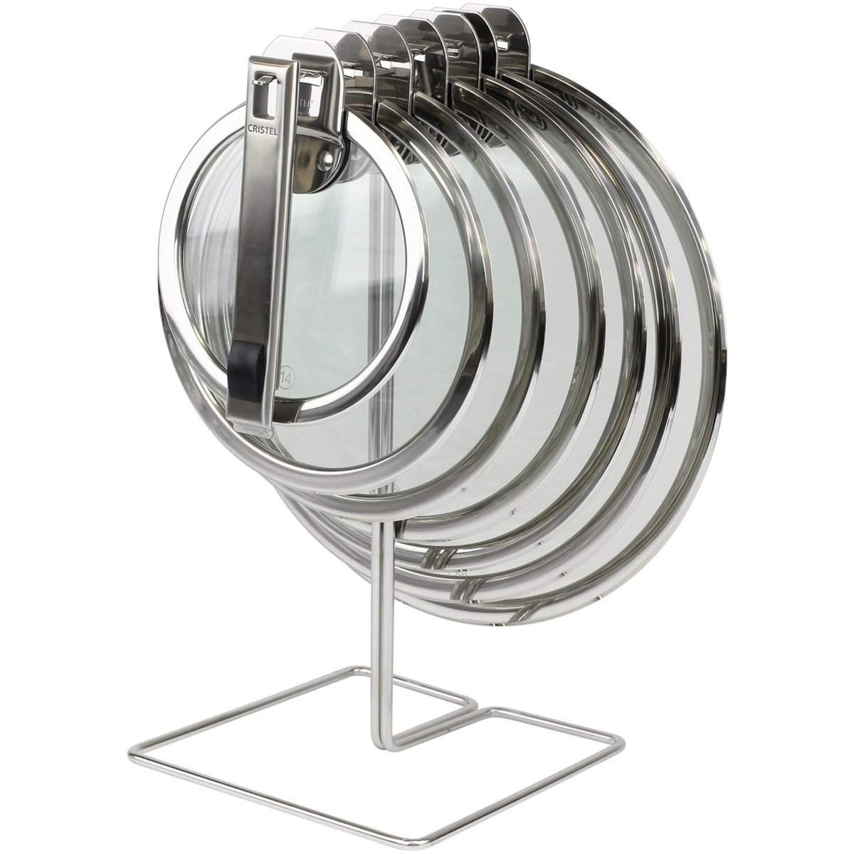 Support inox avec couvercles Cristel