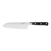 Couteau Santoku Sabatier Deg – lame alvéolée, manche noir