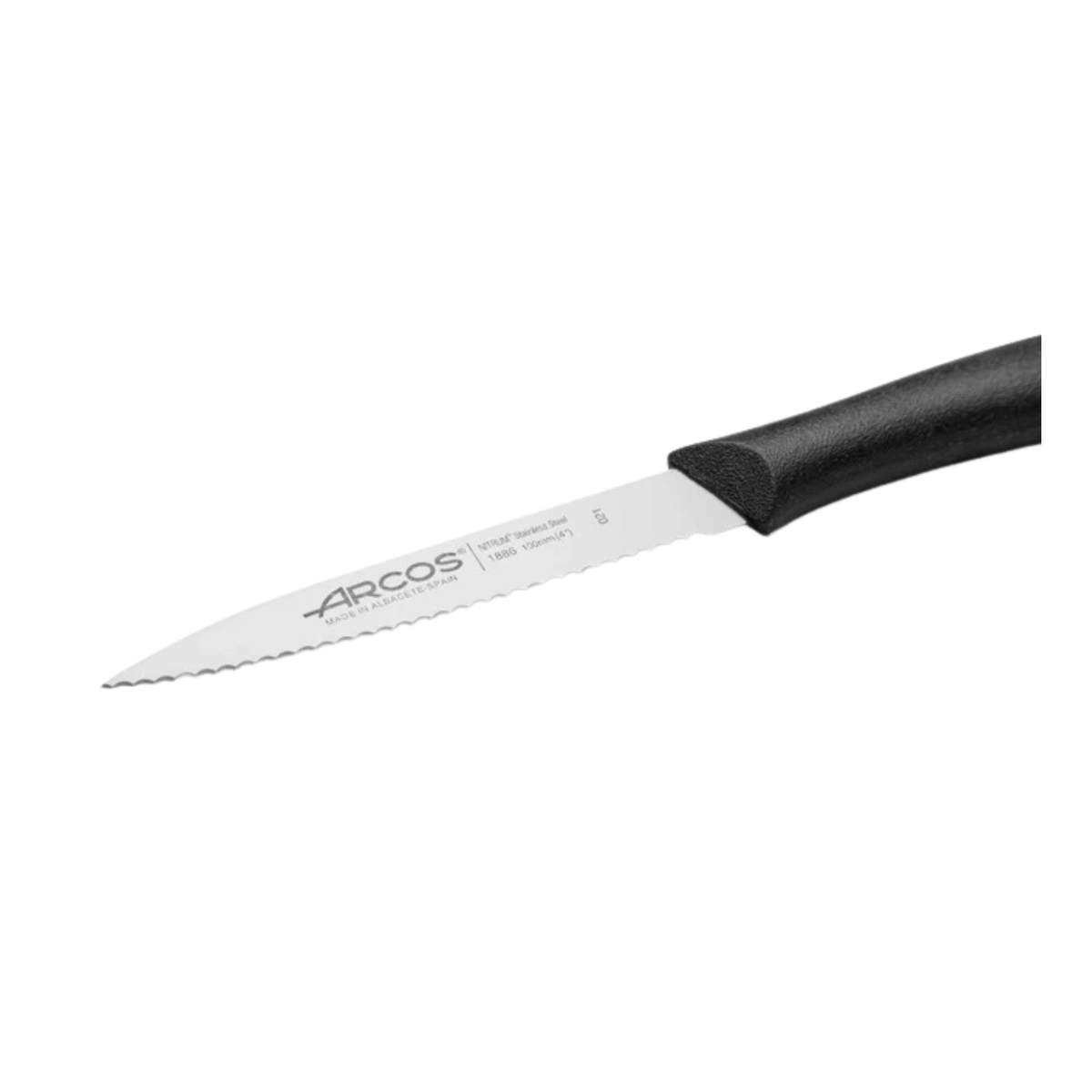 Couteau à steak Arcos noir – lame dentée 10 cm