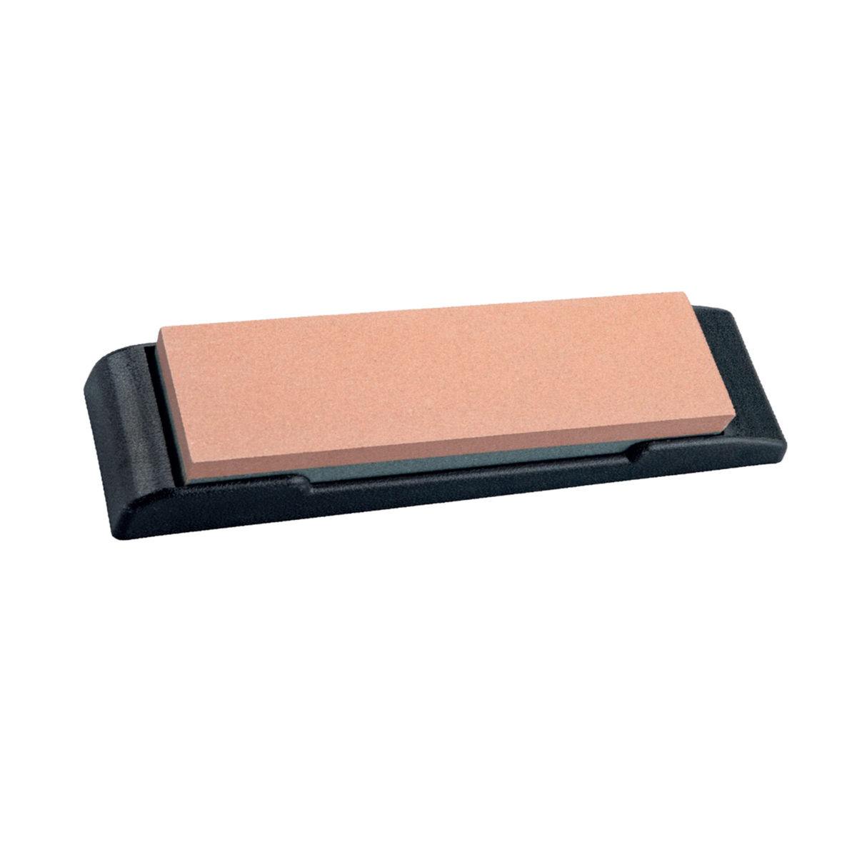 Pierre à aiguiser rectangulaire bicolore avec socle noir