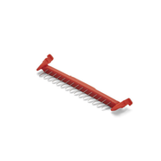 Peigne à julienne rouge avec lames métalliques pour mandoline
