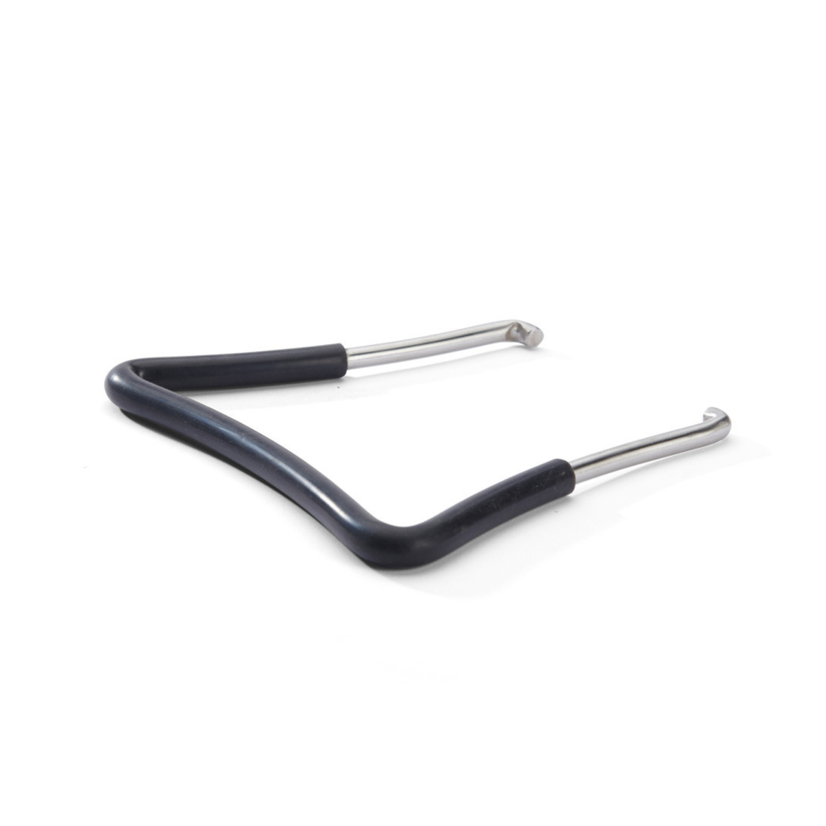 Support / pied métallique pliable avec revêtement antidérapant noir