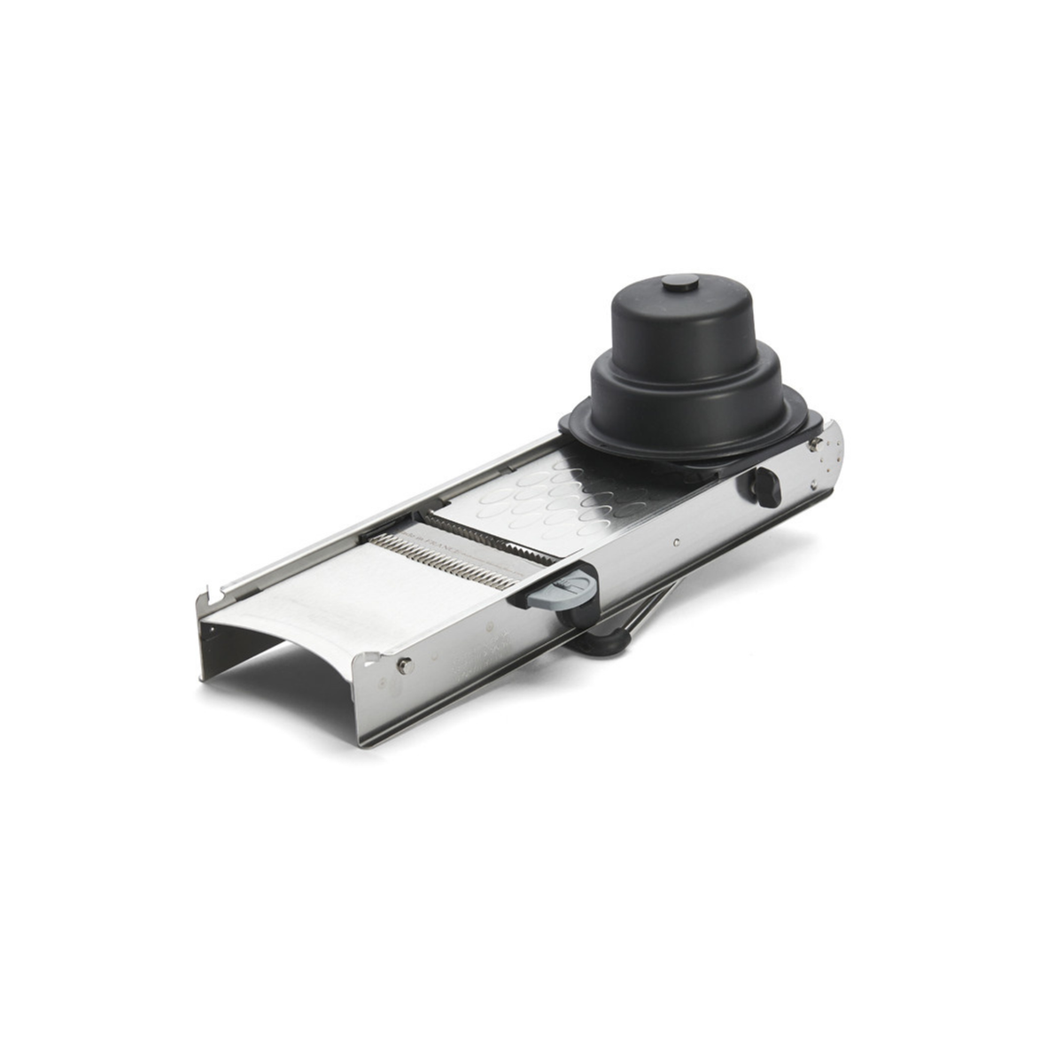Mandoline en inox avec poussoir et lame de coupe