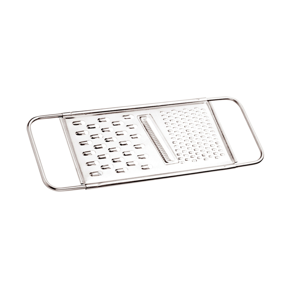 Râpe plate multifonction en inox avec trois types de lames
