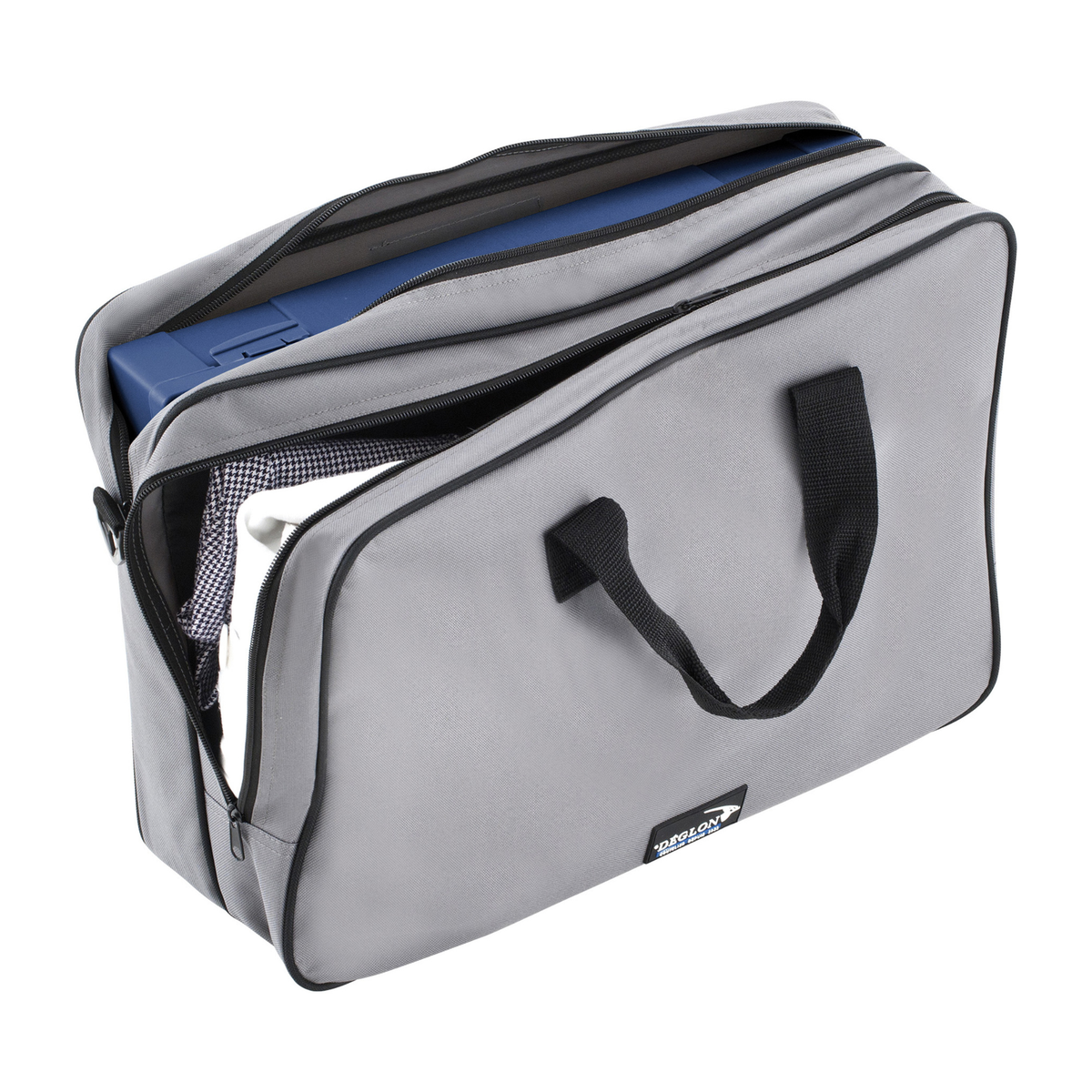 Sac de transport gris pour mallette et matériel de cuisine
