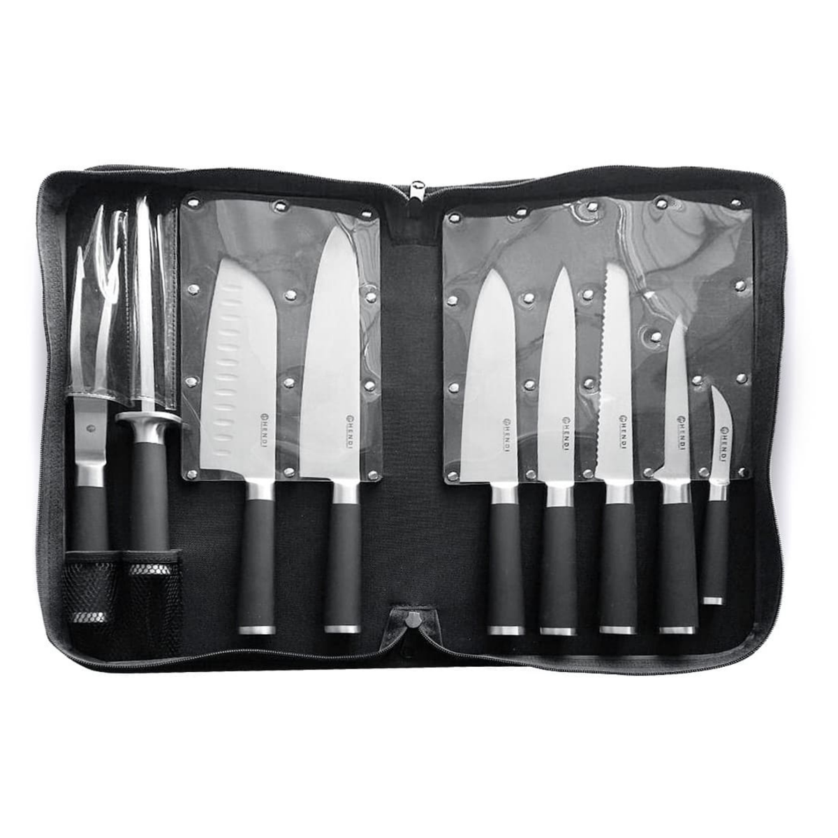 Mallette de couteaux de cuisine HENDI ouverte