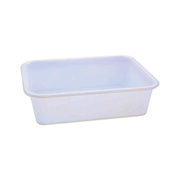 Bac rectangulaire blanc en plastique