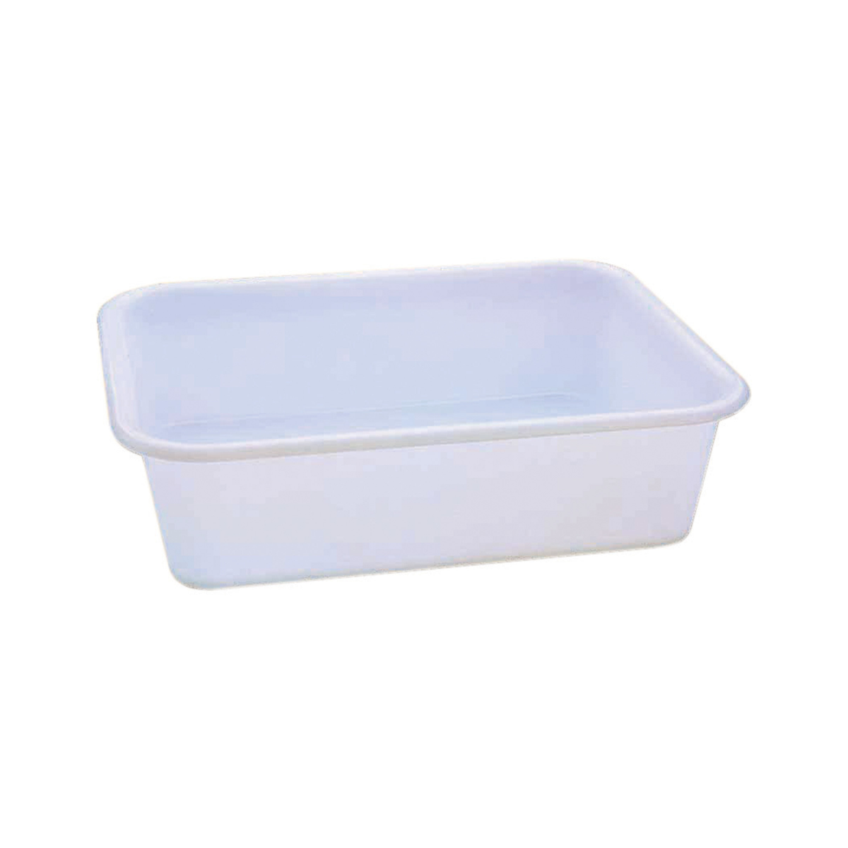 Bac rectangulaire blanc en plastique