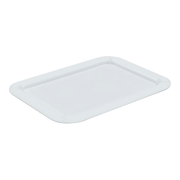 couvercle rectangulaire blanc en plastique