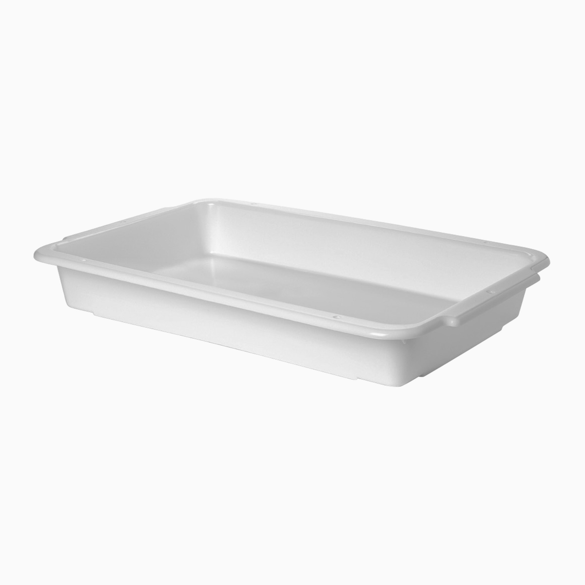 Bac rectangulaire blanc en plastique