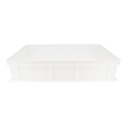 Bac caisse rectangulaire blanc en plastique