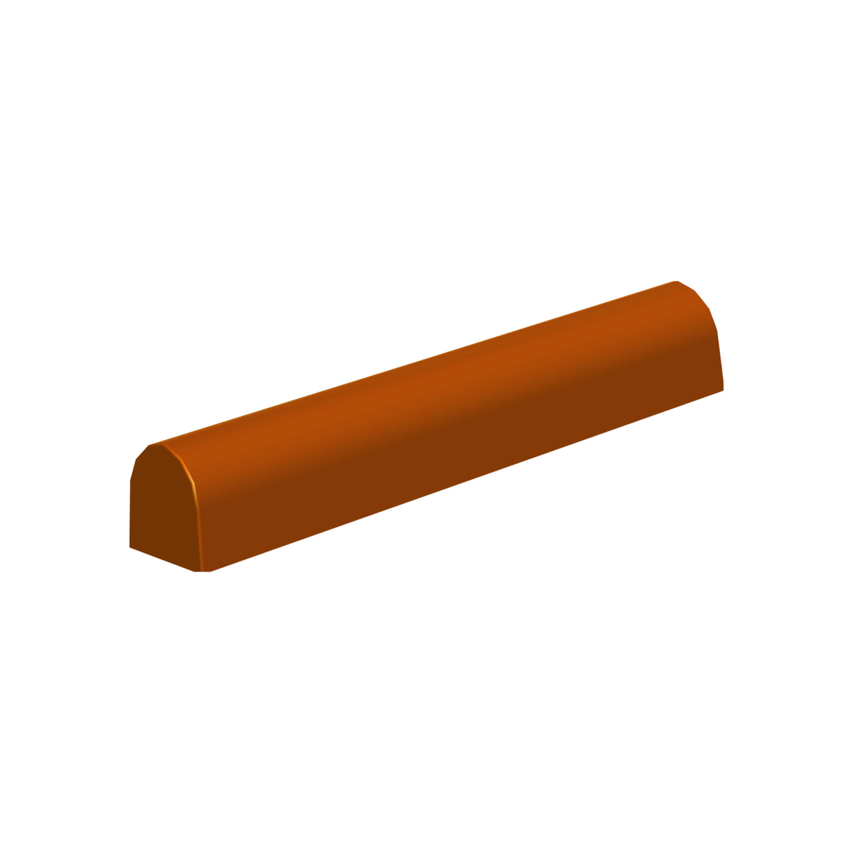 Moule à bûche demi-rond marron lisse