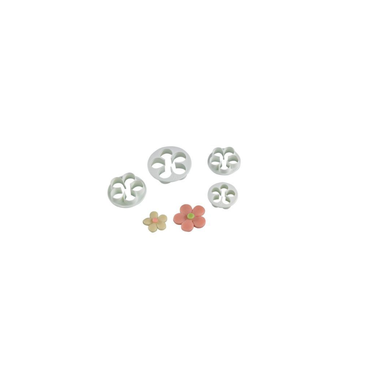 Lot de 4 emporte-pièces fleurs pour décoration pâtisserie
