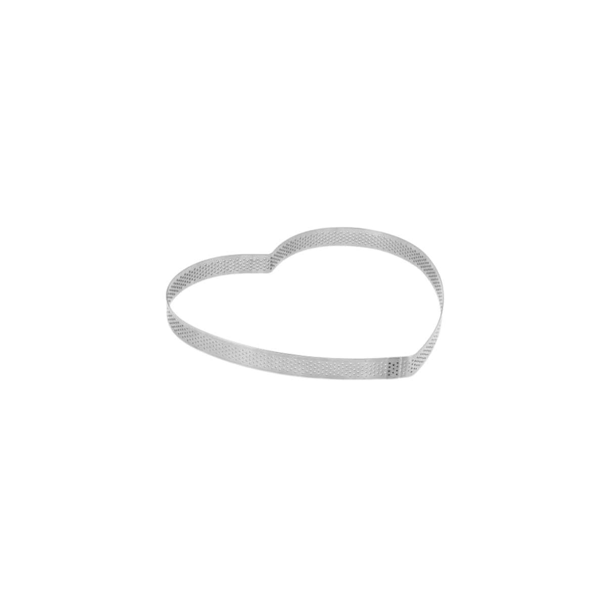 cercle perforé en inox en forme de coeur