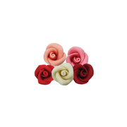 Décors en forme de roses multicolores pour décoration de gâteaux, pâtisseries et desserts
