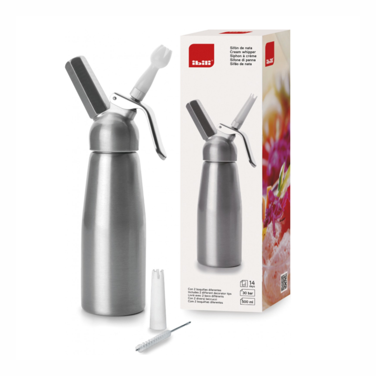 Siphon à crème Ibili 500 ml dans son emballage
