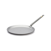 Poêle à crêpes en acier avec manche fixe