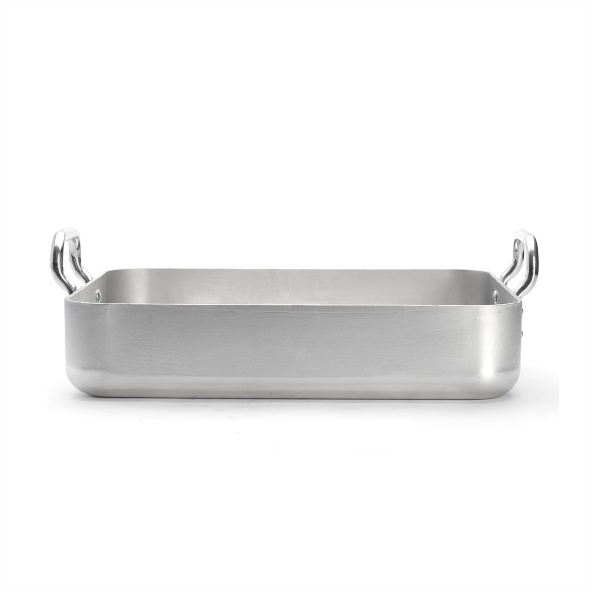 Plat à rôtir en inox vue de profil