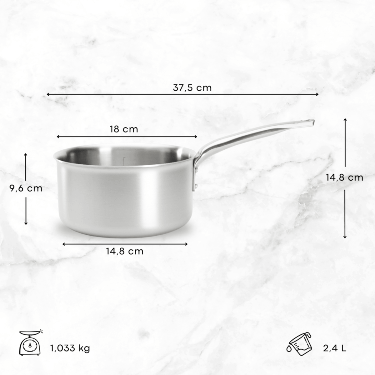 De Buyer - Casserole en inox ALCHIMY