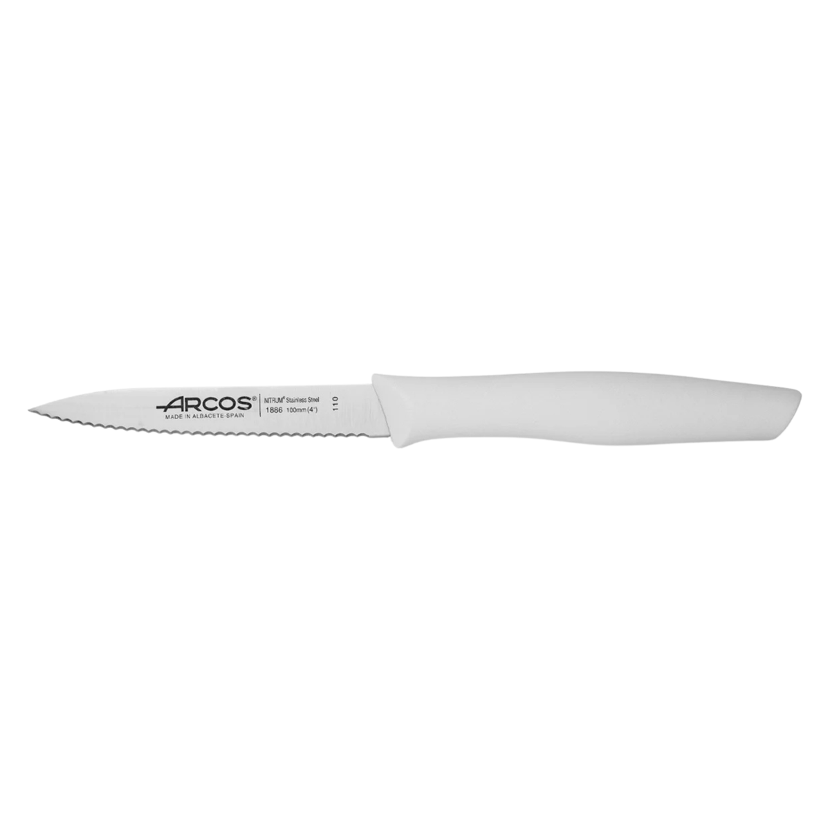 Couteau à steak Arcos blanc – lame dentée 10 cm