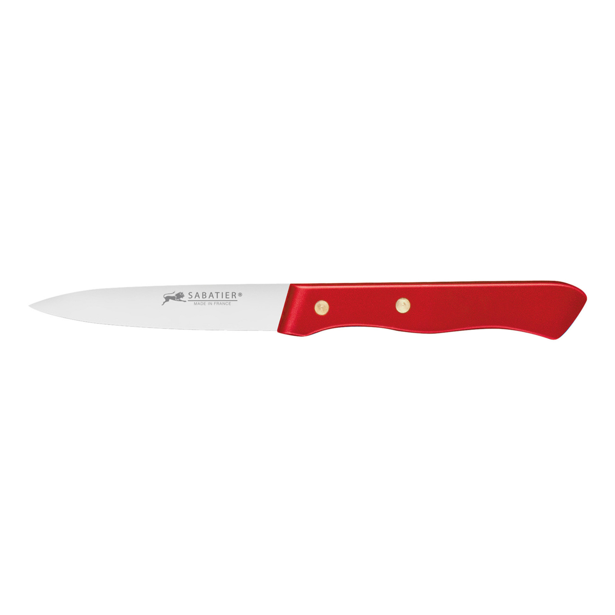 Couteau Sabatier avec lame inox et manche rouge