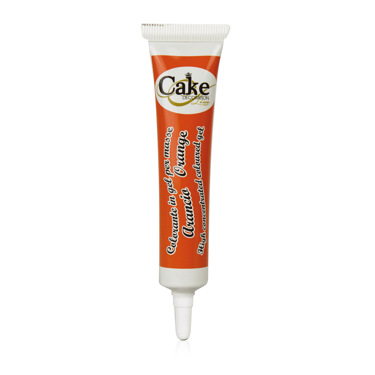 Gel colorant alimentaire concentré orange en tube pour décoration de gâteaux et pâtisseries

