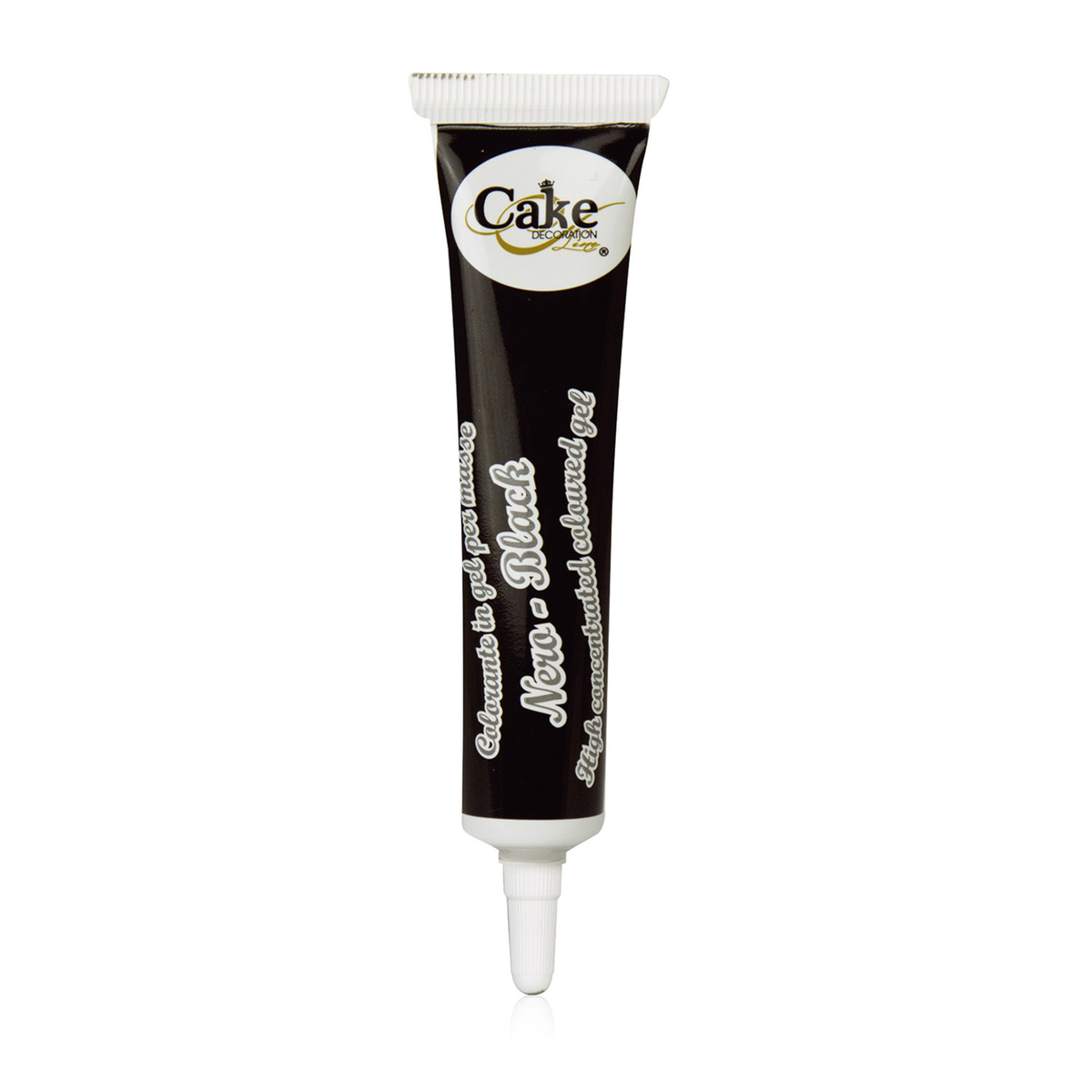 Gel colorant alimentaire concentré noir en tube pour décoration de gâteaux et pâtisseries
