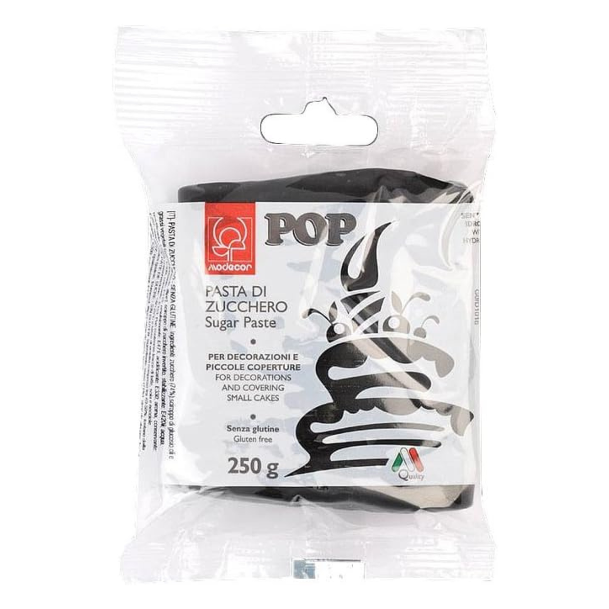 sachet de pâte à sucre noire