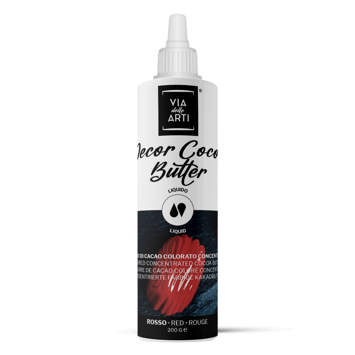 bouteille de colorant beurre cacao rouge