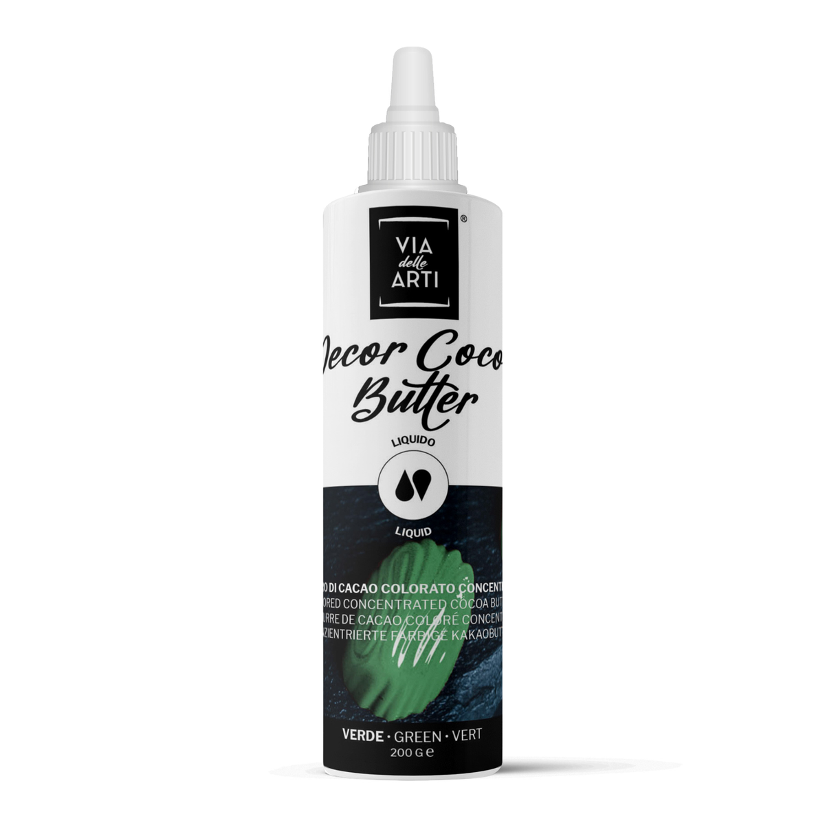bouteille de colorant beurre cacao vert