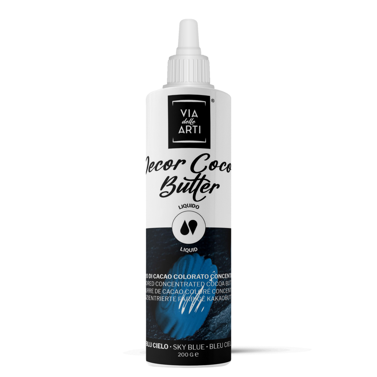 bouteille de colorant beurre cacao bleu