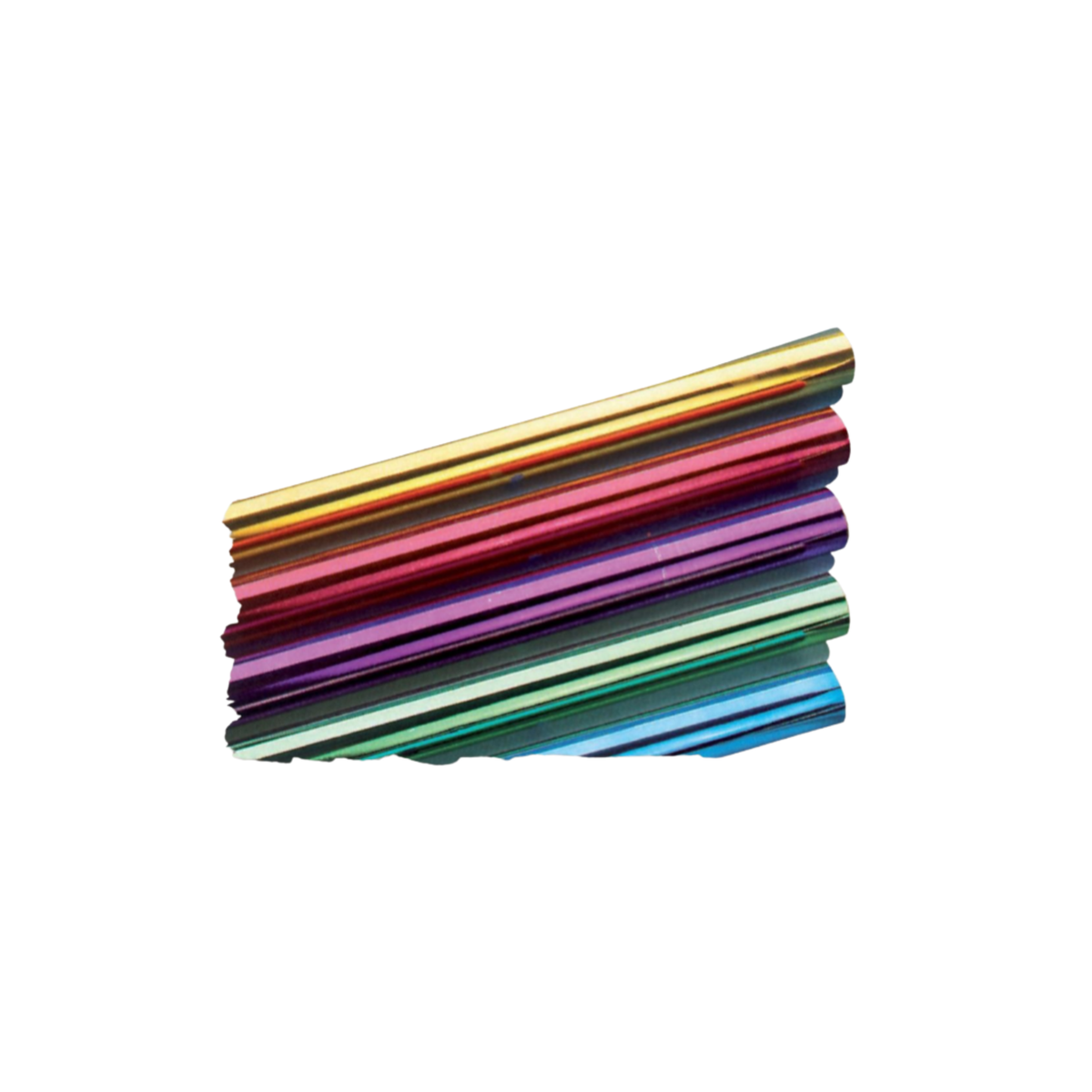 Feuilles métallisées colorées pour décoration et emballage, assortiment de couleurs brillantes

