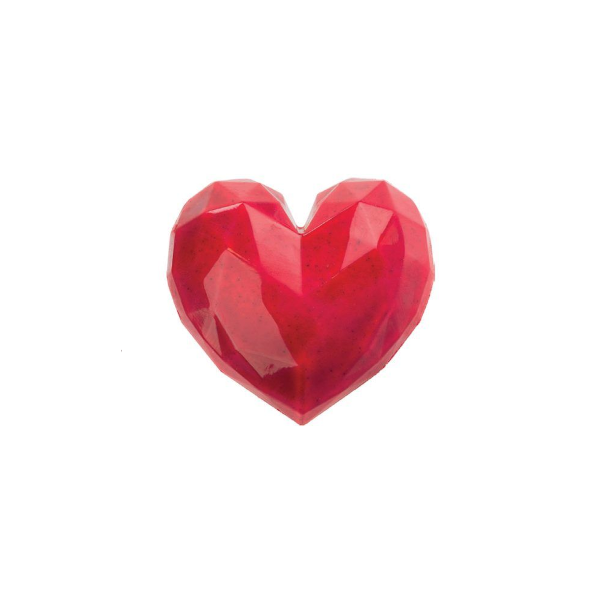 chocolat rouge en forme de coeur