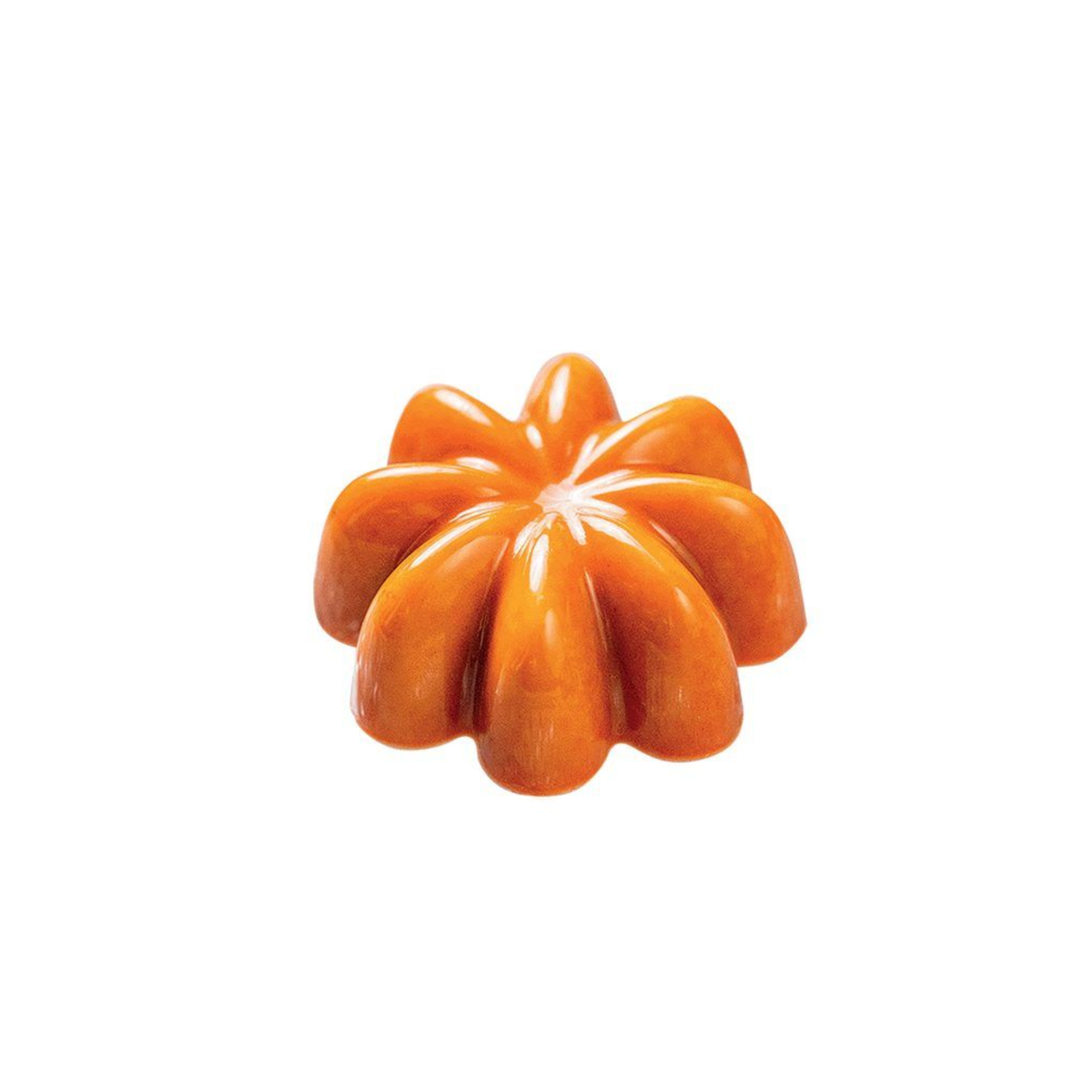 Moulage en forme de fleur orange à pétales arrondis