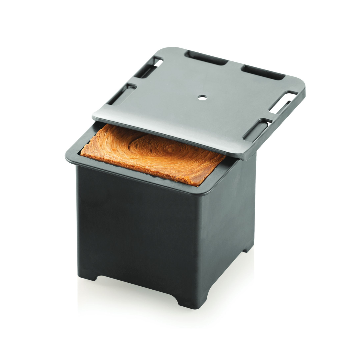 Moule carré avec couvercle pour cuisson de viennoiseries