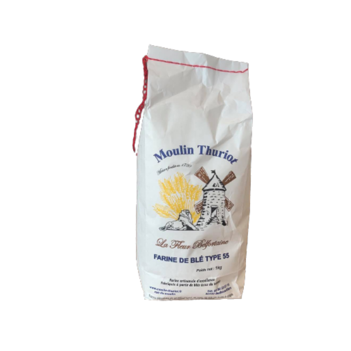 Farine de blé Type 55 Moulin Thuriot – sac 1 kg