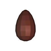 Moulage en chocolat en forme d’œuf facetté
