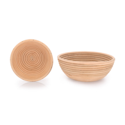 Banneton rond en rotin pour fermentation et pousse du pain
