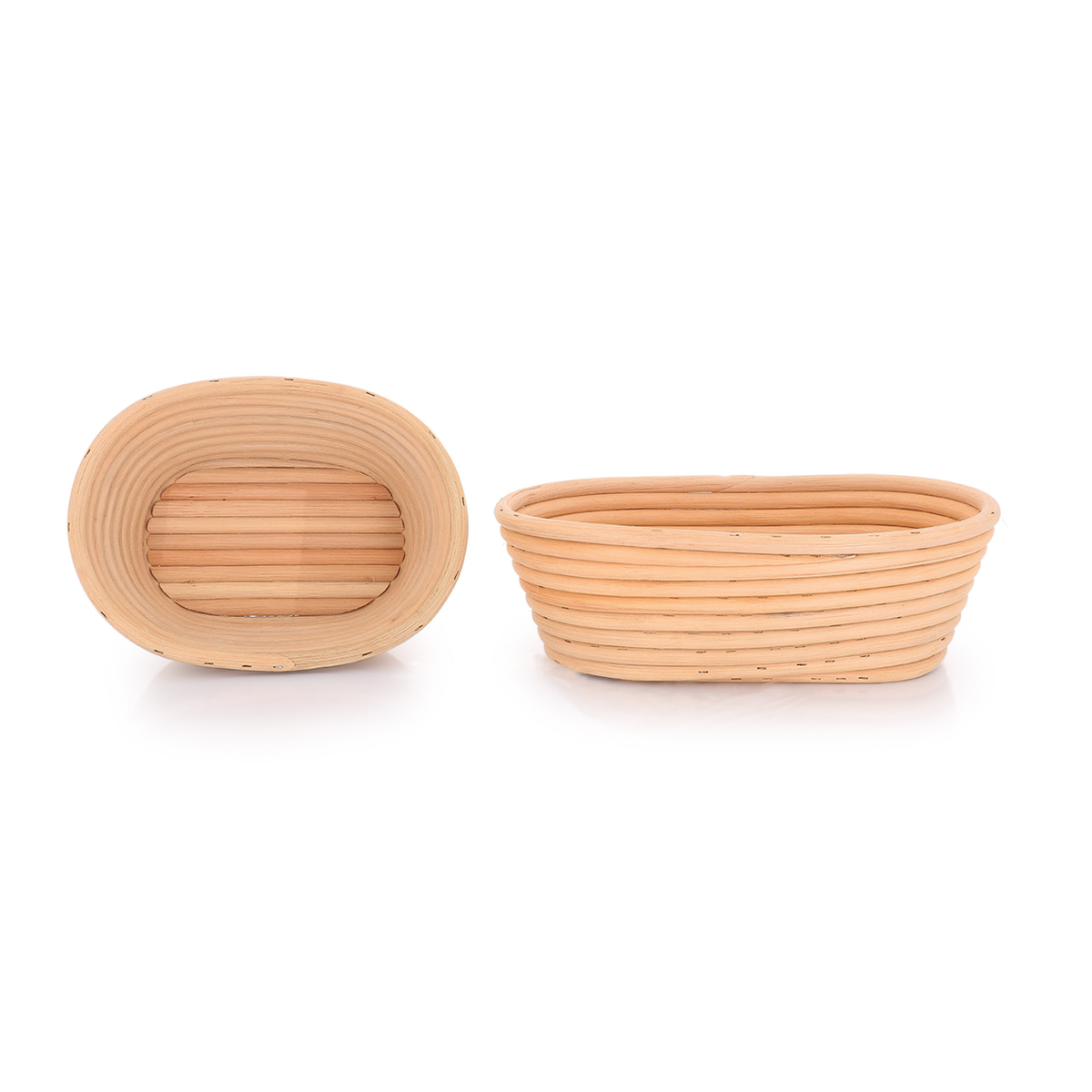 Banneton ovale en rotin pour fermentation et pousse du pain
