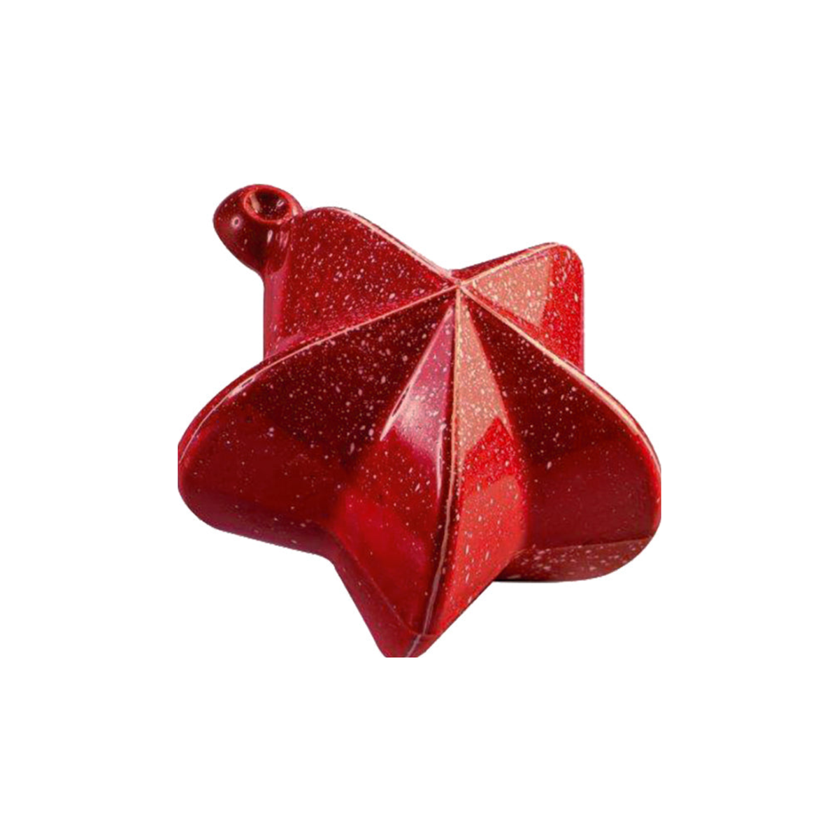 Décoration de Noël rouge pailletée en forme d’étoile