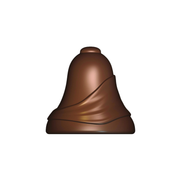 Moulage en chocolat en forme de cloche avec drapé décoratif
