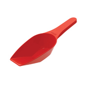 Pelle doseuse rouge avec poignée pour ingrédients secs
