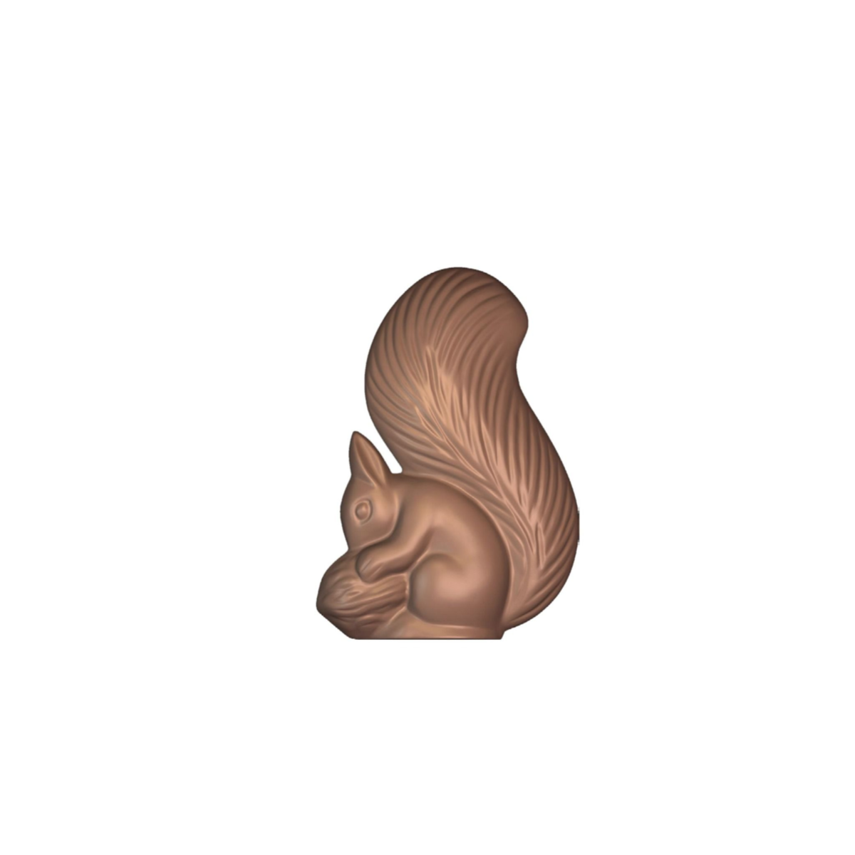 Ecureuil en chocolat avec motif fleur