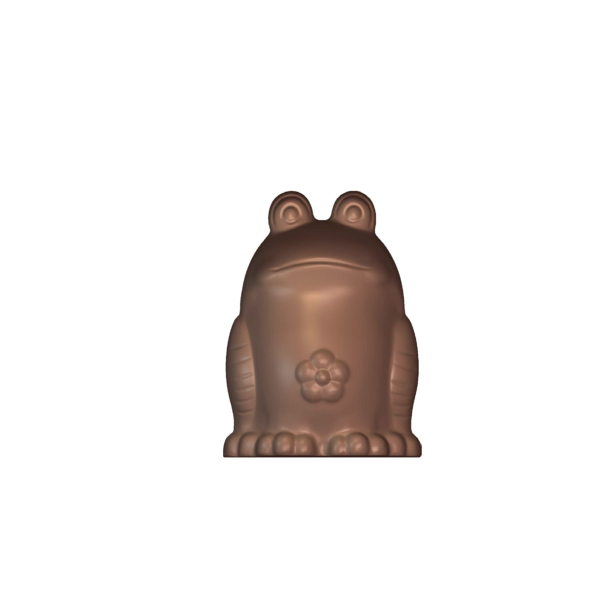 Grenouille en chocolat avec motif fleur