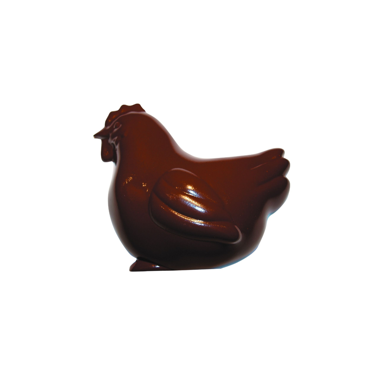 Moulage en chocolat en forme de poule
